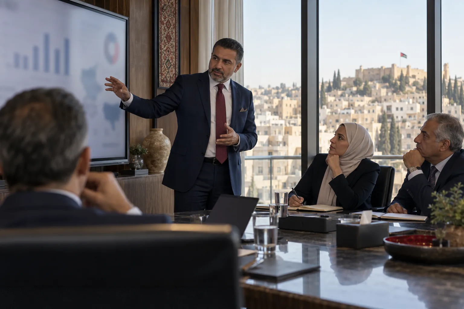 Recruitment consultant presenting a workforce strategy