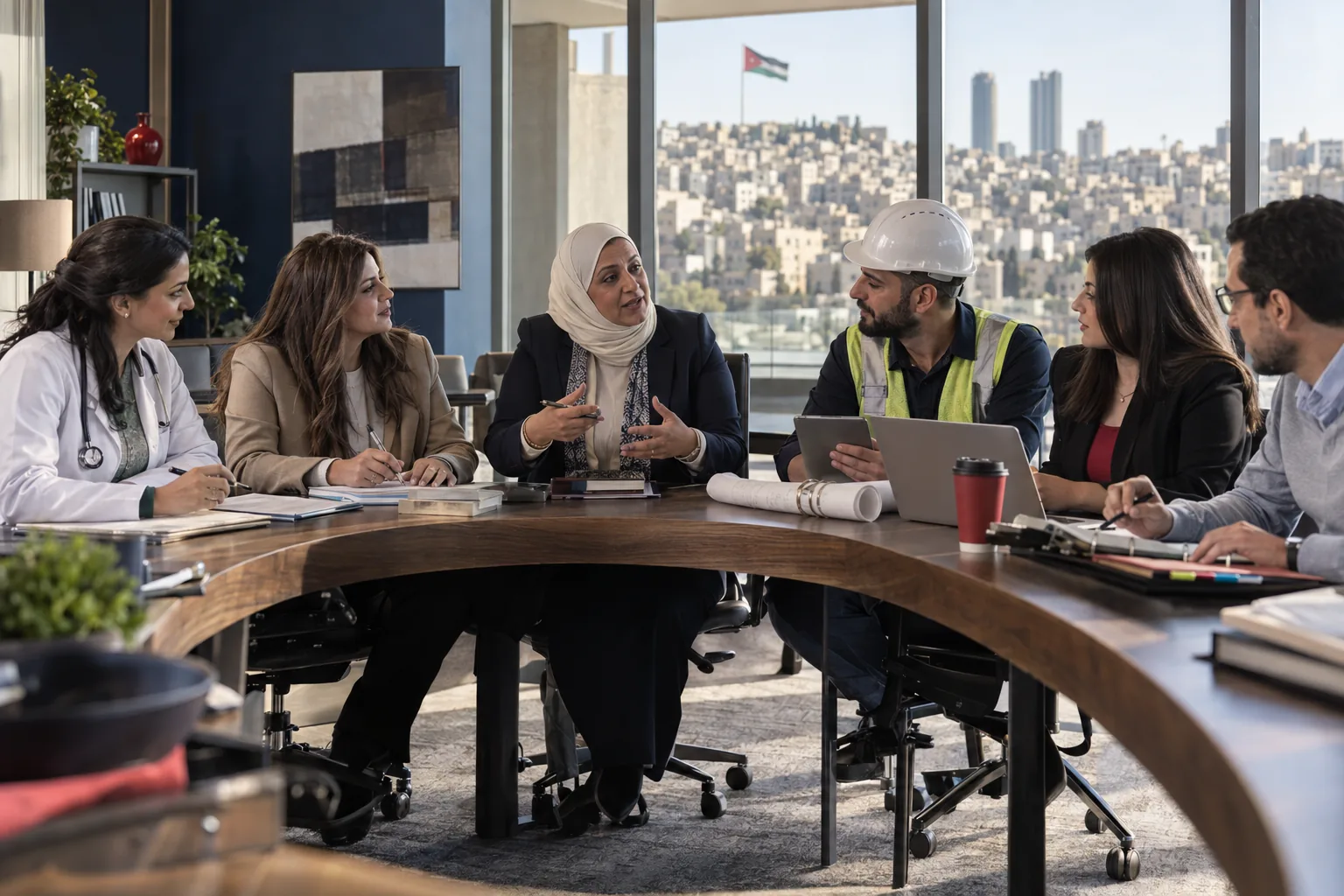 Meeting with professionals from multiple sectors